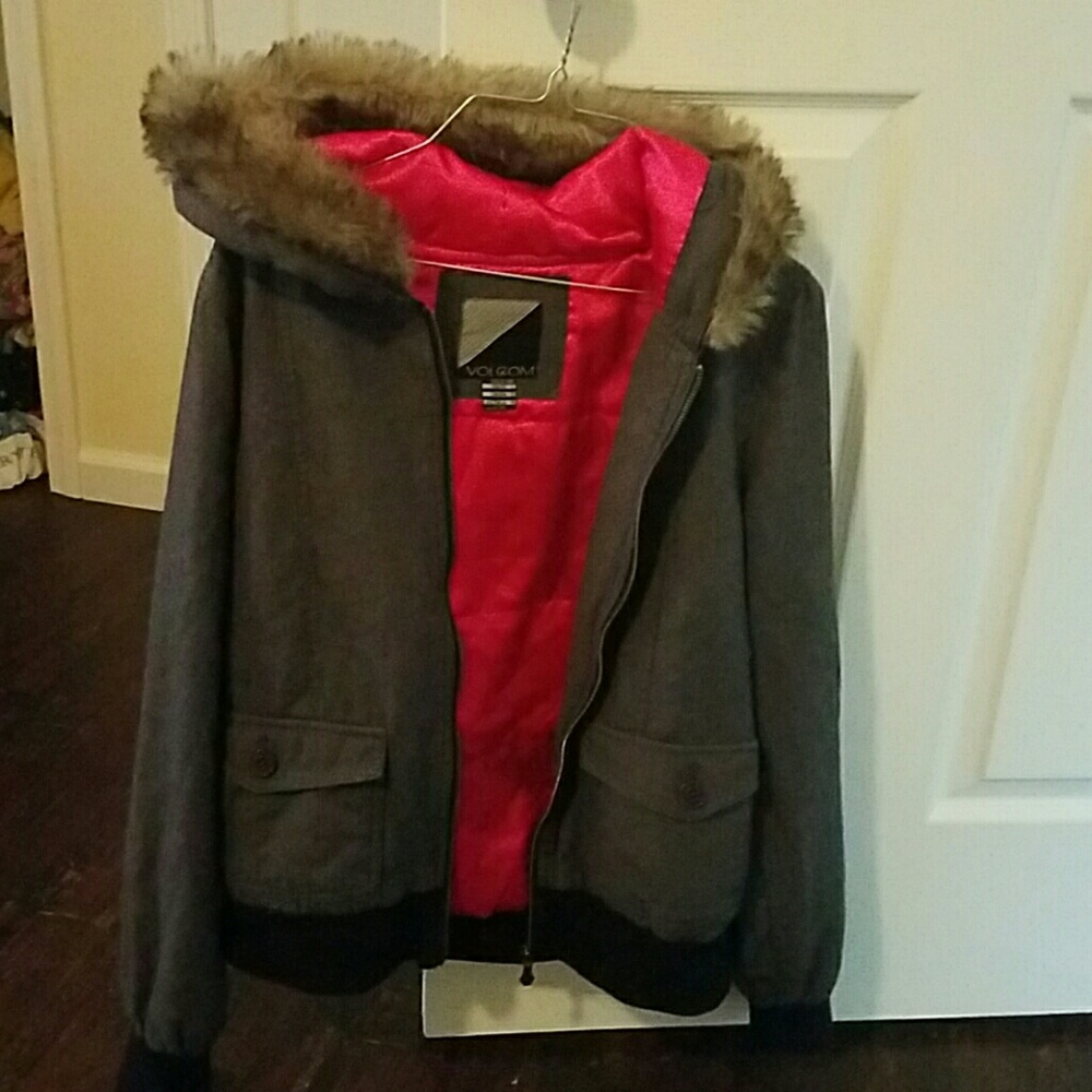 VOLCOM Jacket with faux fur hood